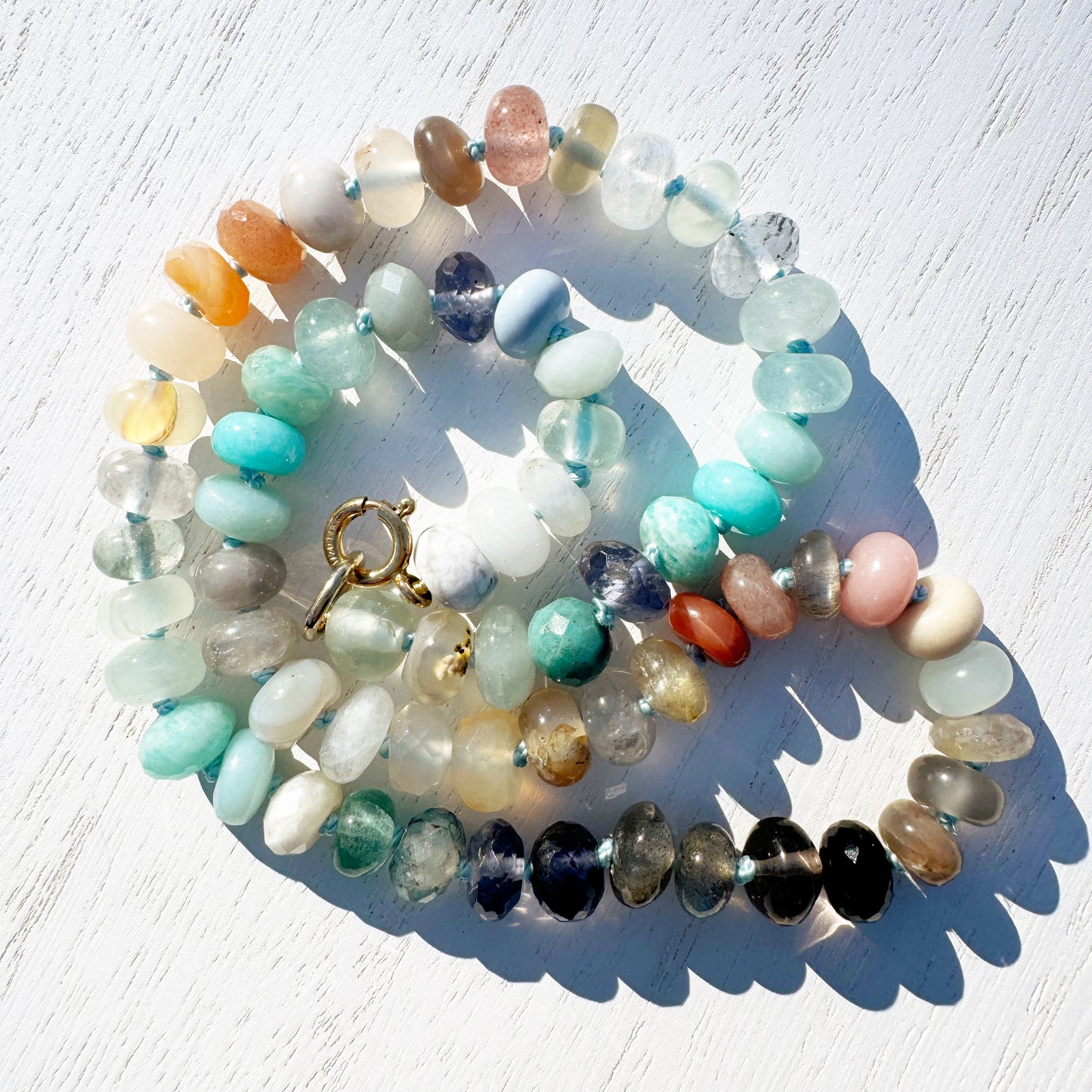 17" Surfside Gemstone Beaded Necklace