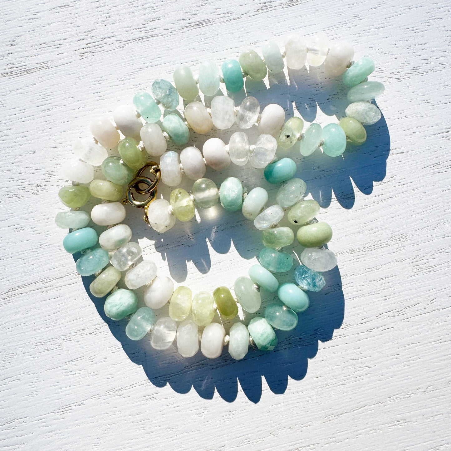 18" Spring Mist Gemstone Beaded Necklace