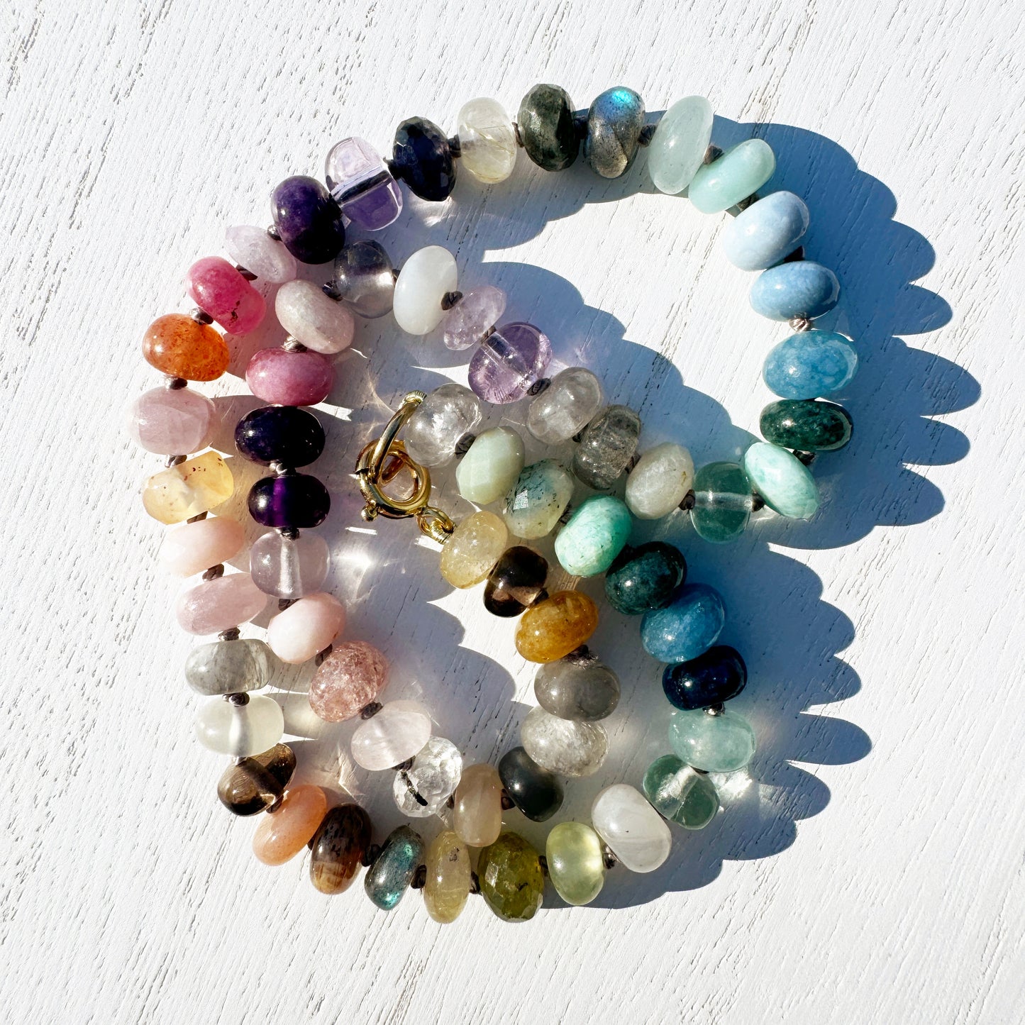 15.5" Secret Garden Gemstone Beaded Necklace