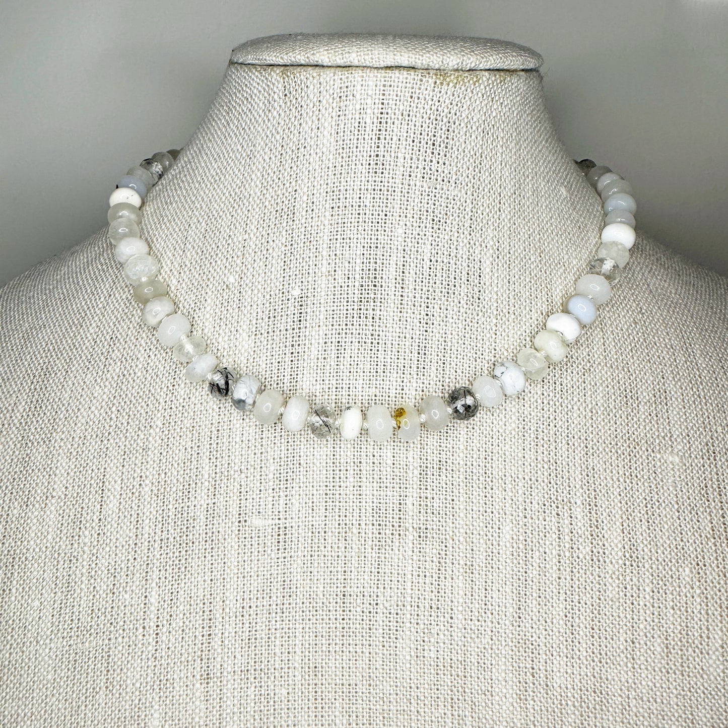 16.25" Snowbank Gemstone Beaded Necklace