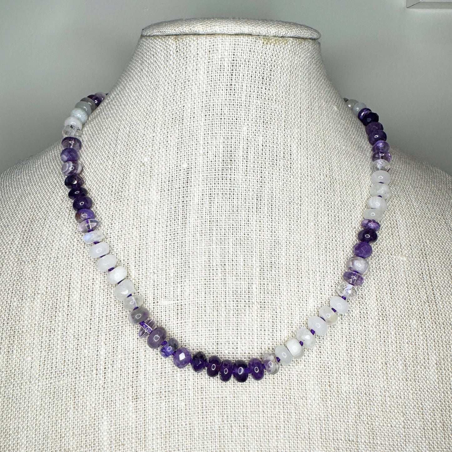 19.5" Violet Snow Beaded Necklace