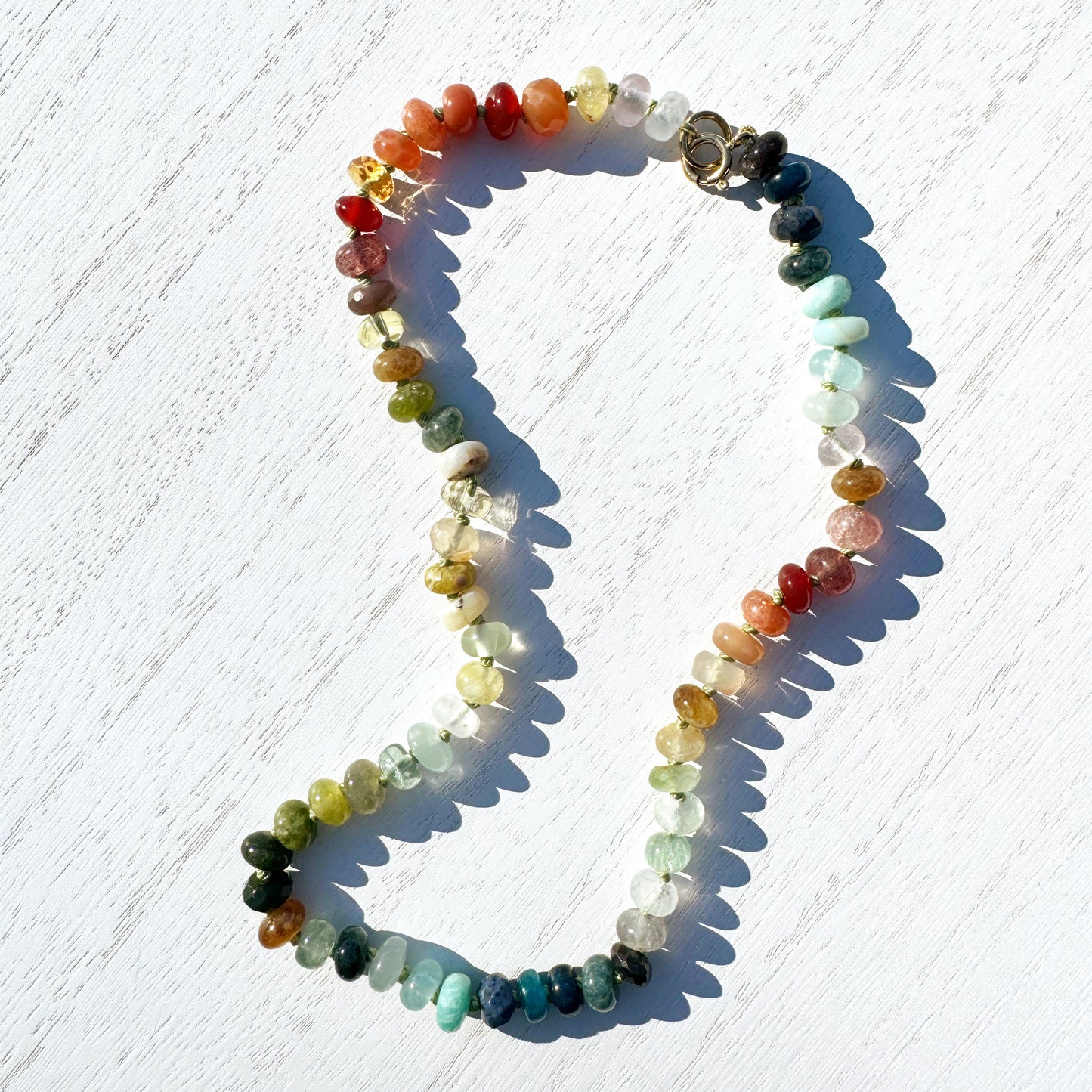 17" Riverbank Gemstone Beaded Necklace