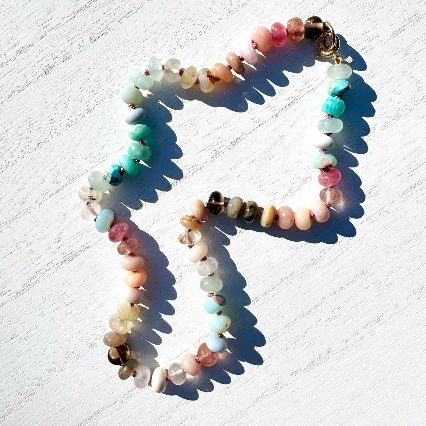 16.5" Desert Dawn Gemstone Beaded Necklace