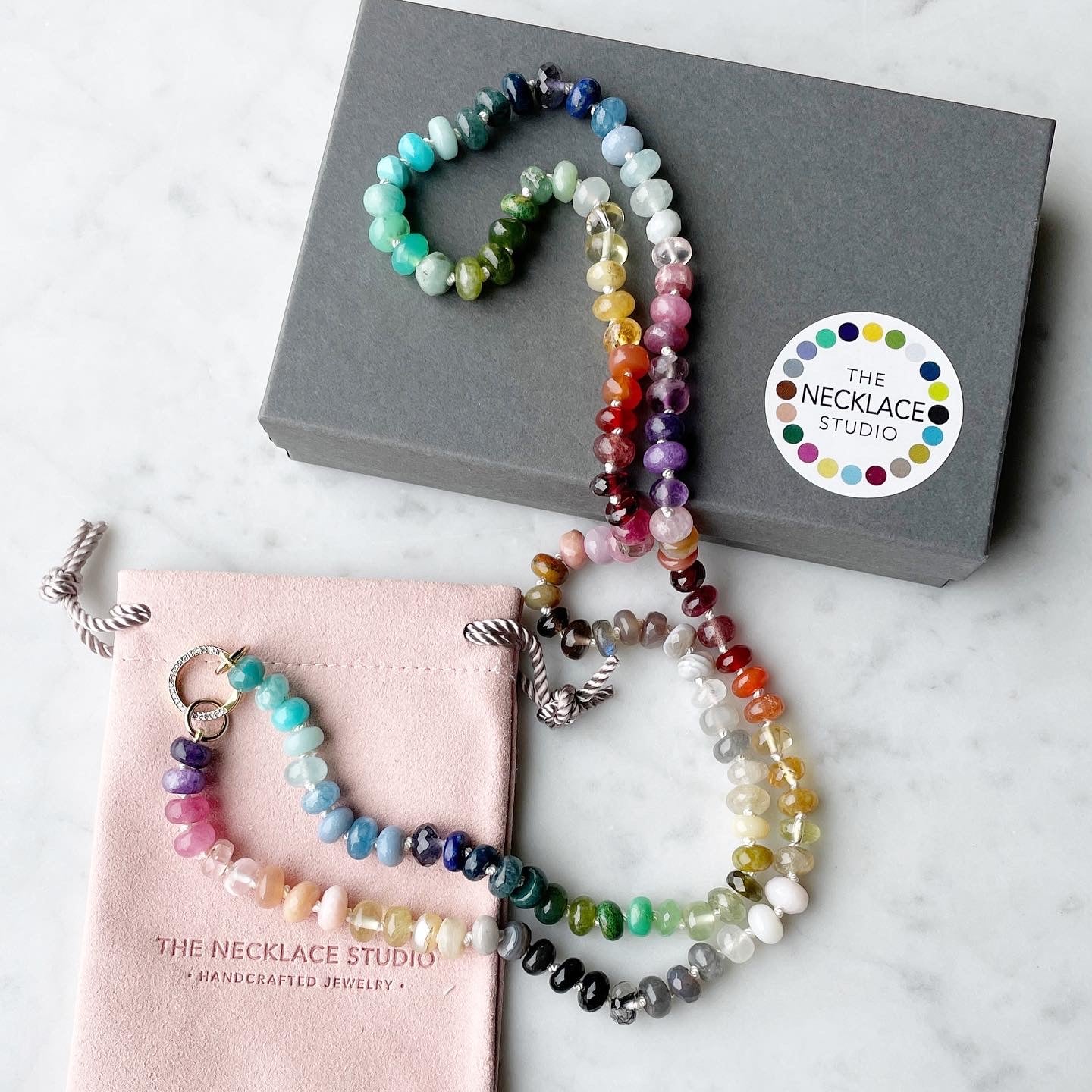 Custom Gemstone Beaded Necklace - Main Image