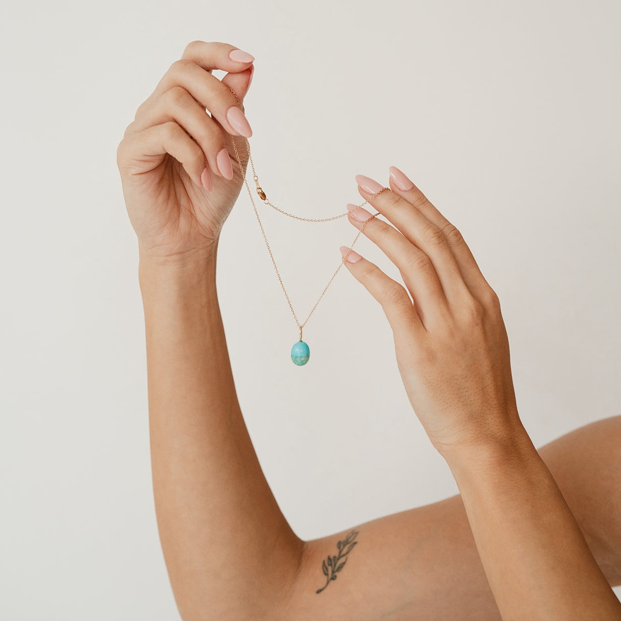 Turquoise Sea Gemstone Drop Charm