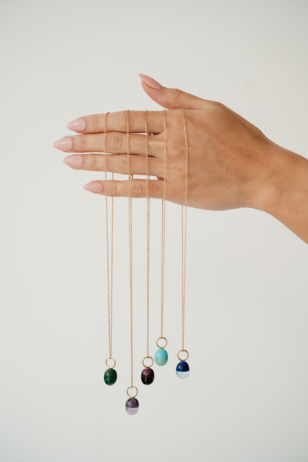 Blue Sky Gemstone Drop Charm
