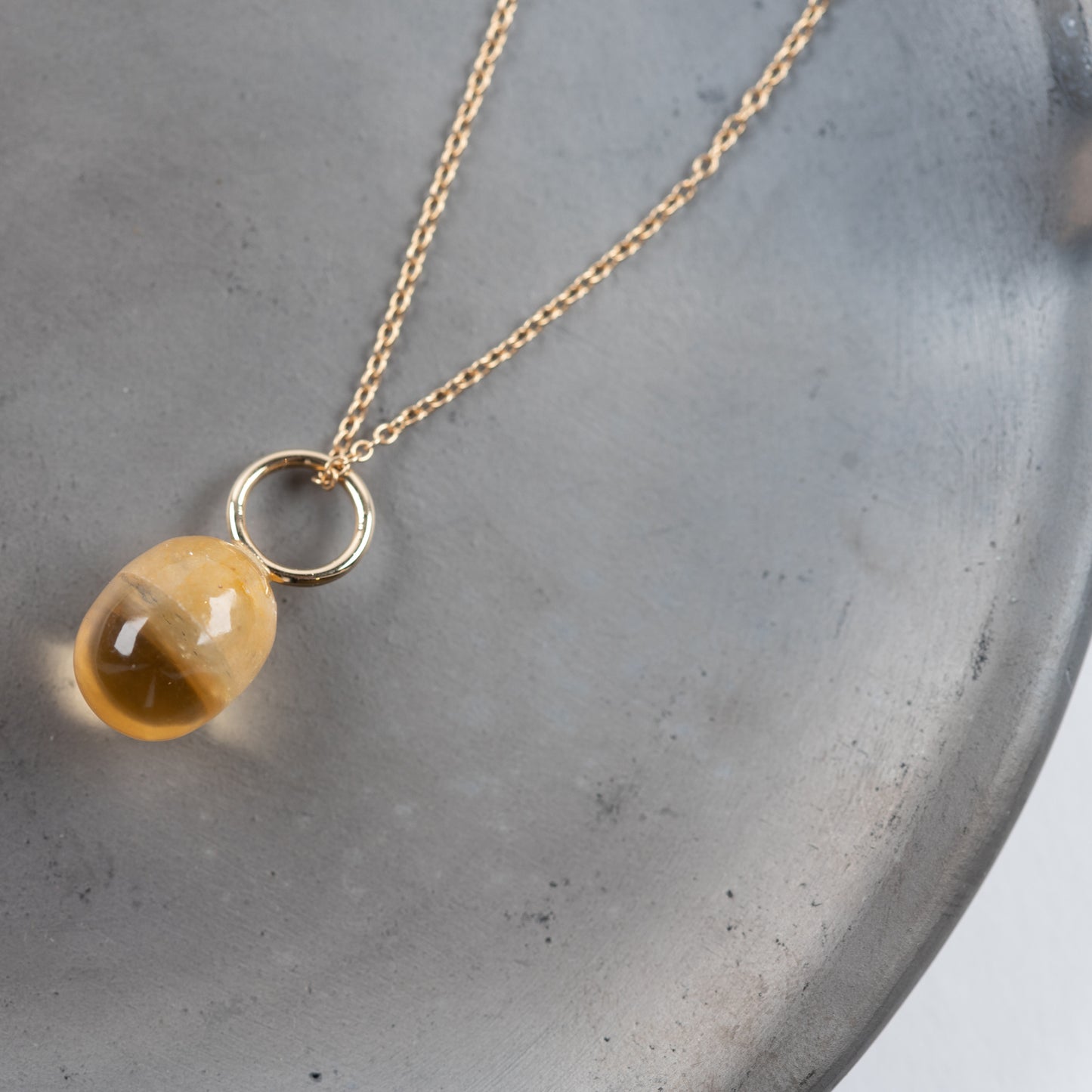 Yellow Buttercup Gemstone Drop Charm