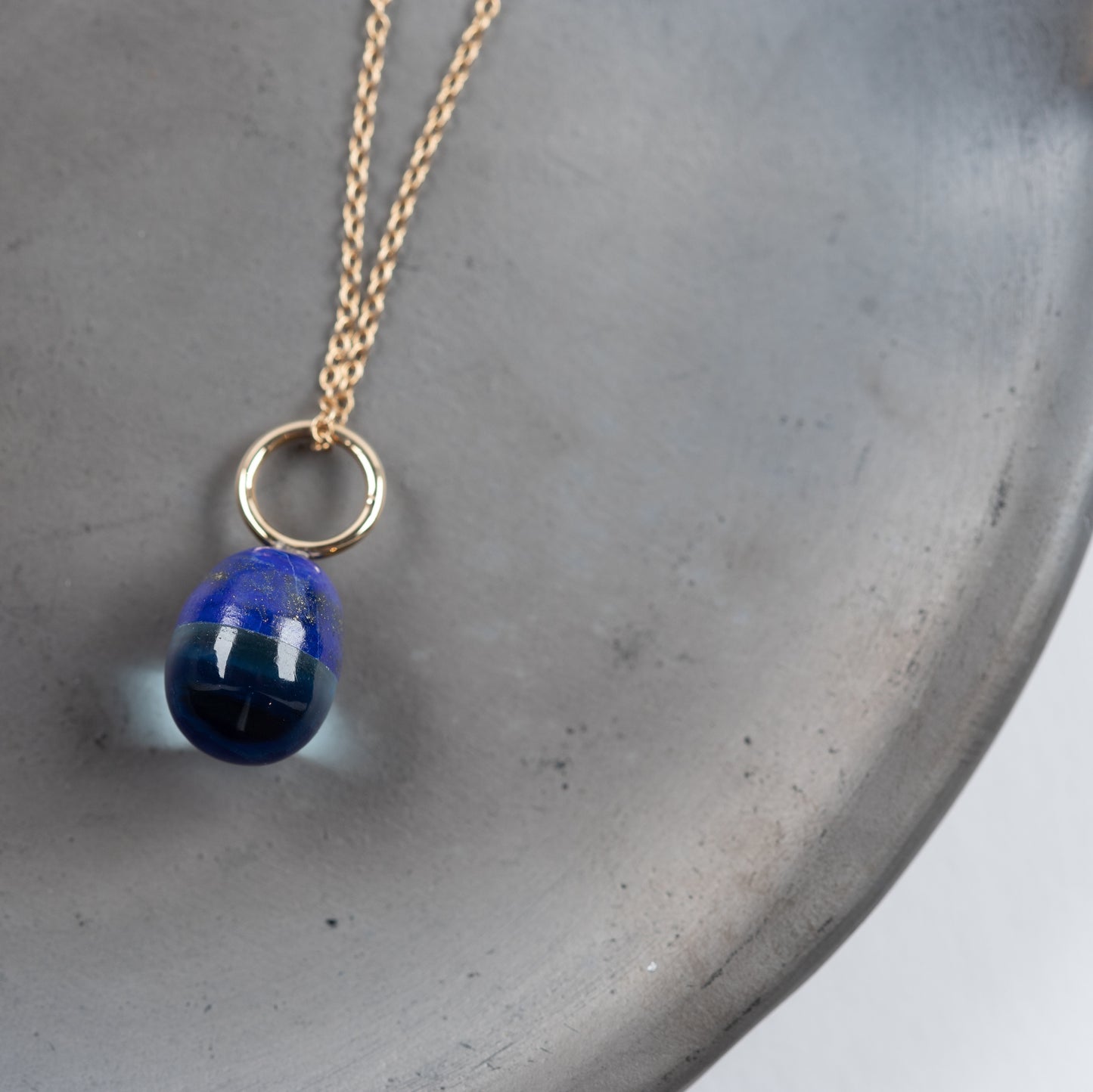 Blue Sky Gemstone Drop Charm