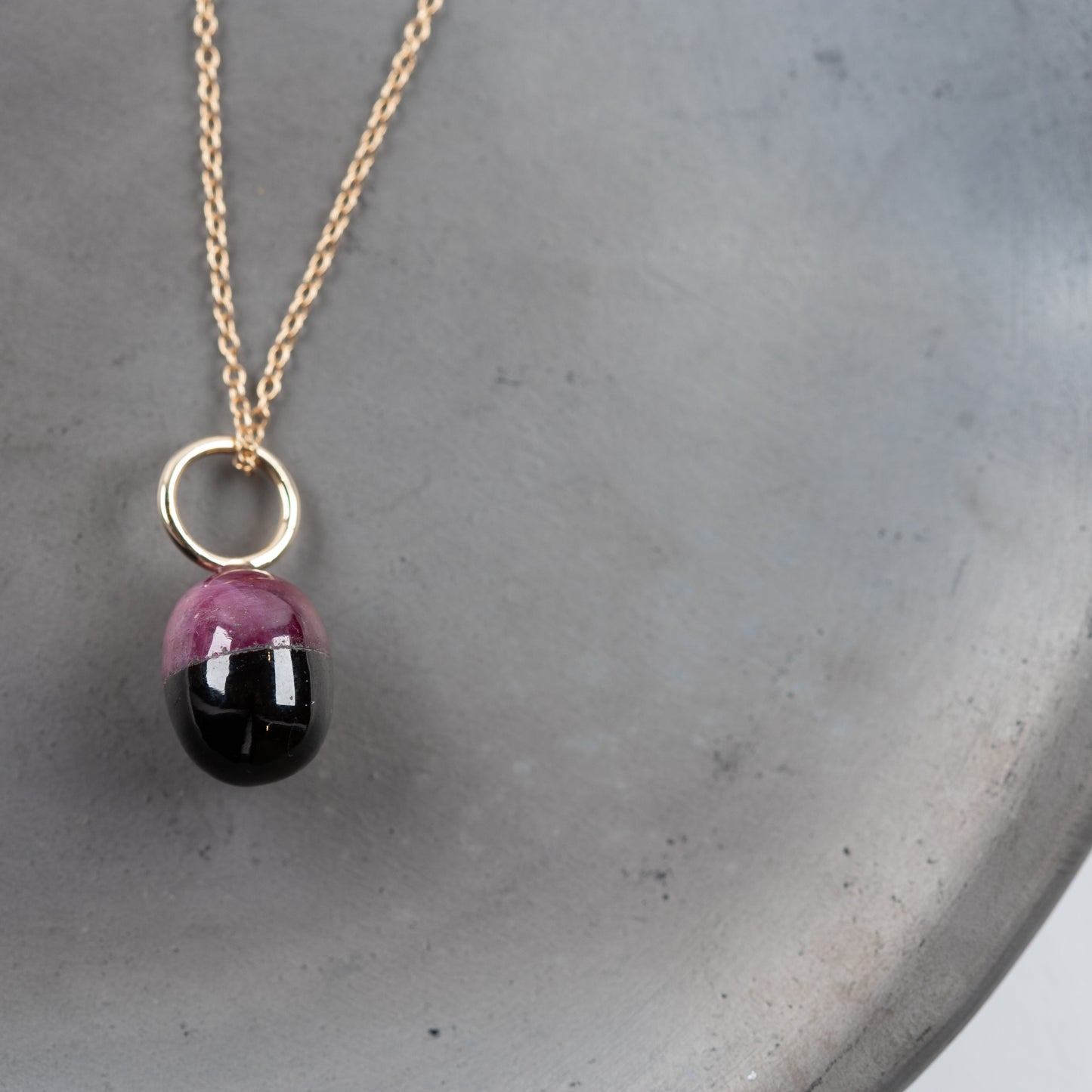 Red Poppy Gemstone Drop Charm