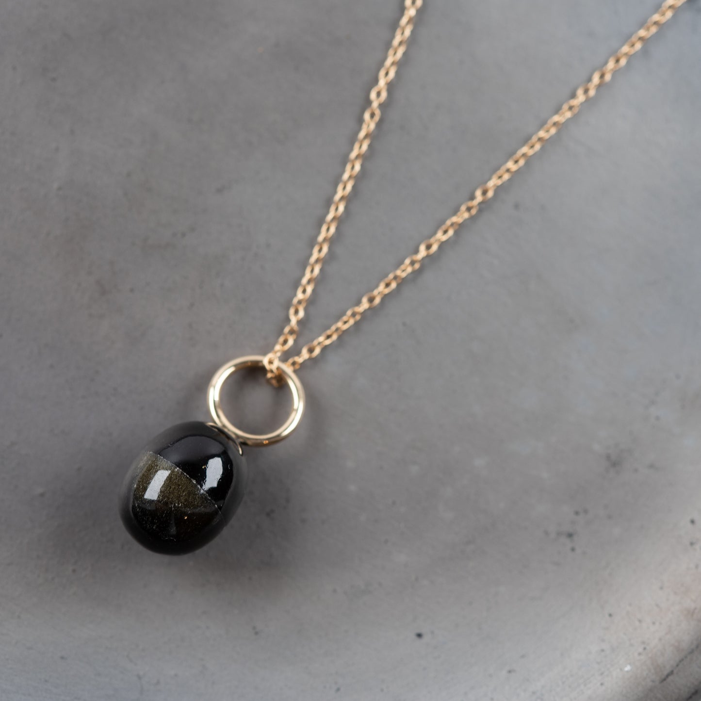 Black Swan Gemstone Drop Charm