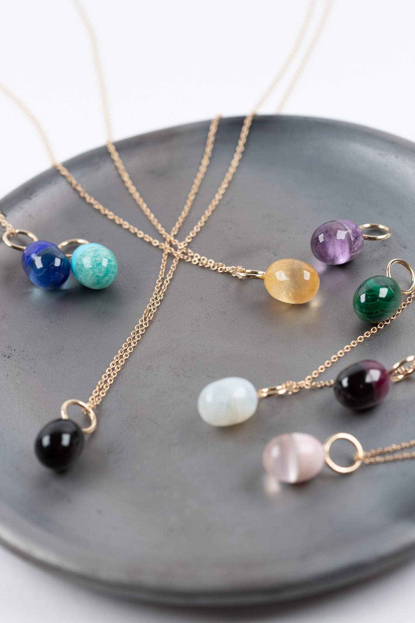 Blue Sky Gemstone Drop Charm