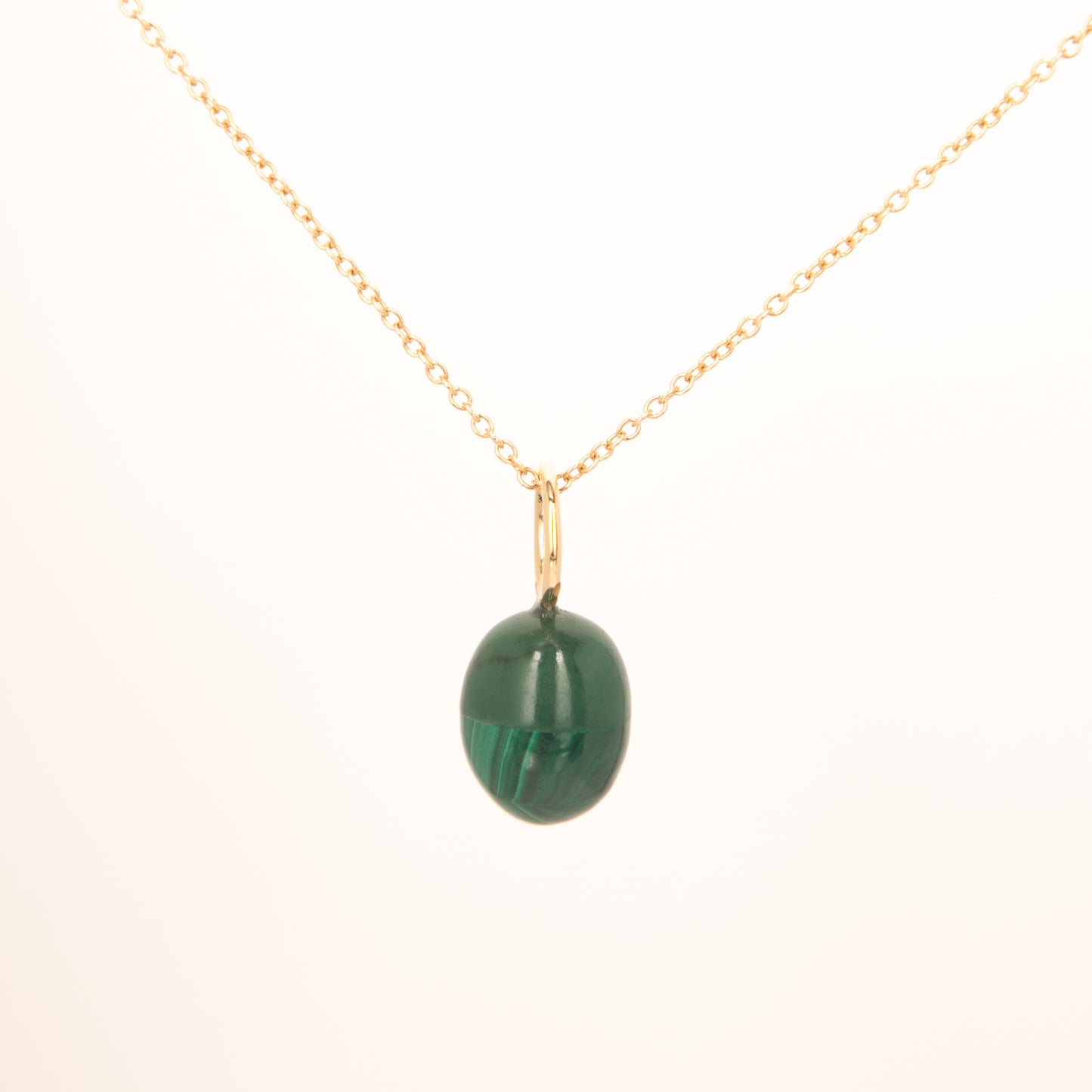 Green Forest Gemstone Drop Charm