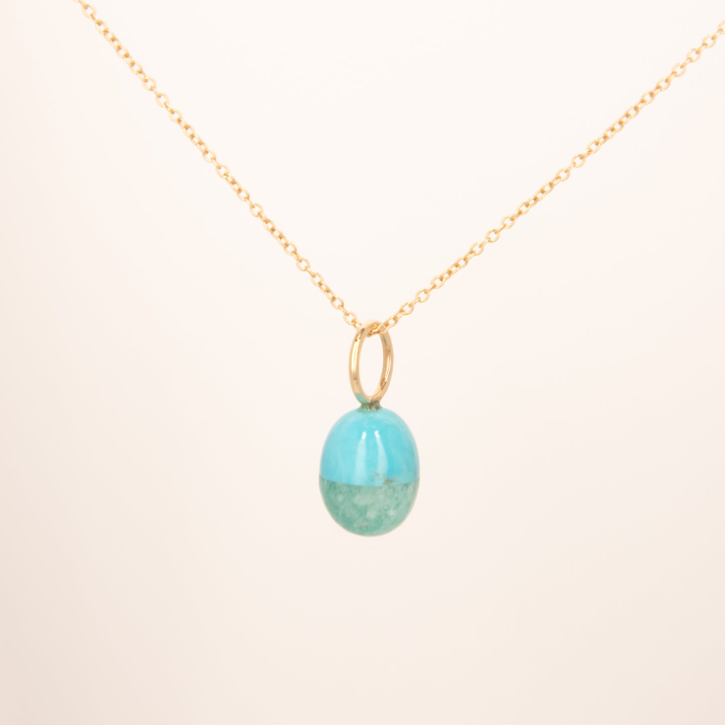 Turquoise Sea Gemstone Drop Charm