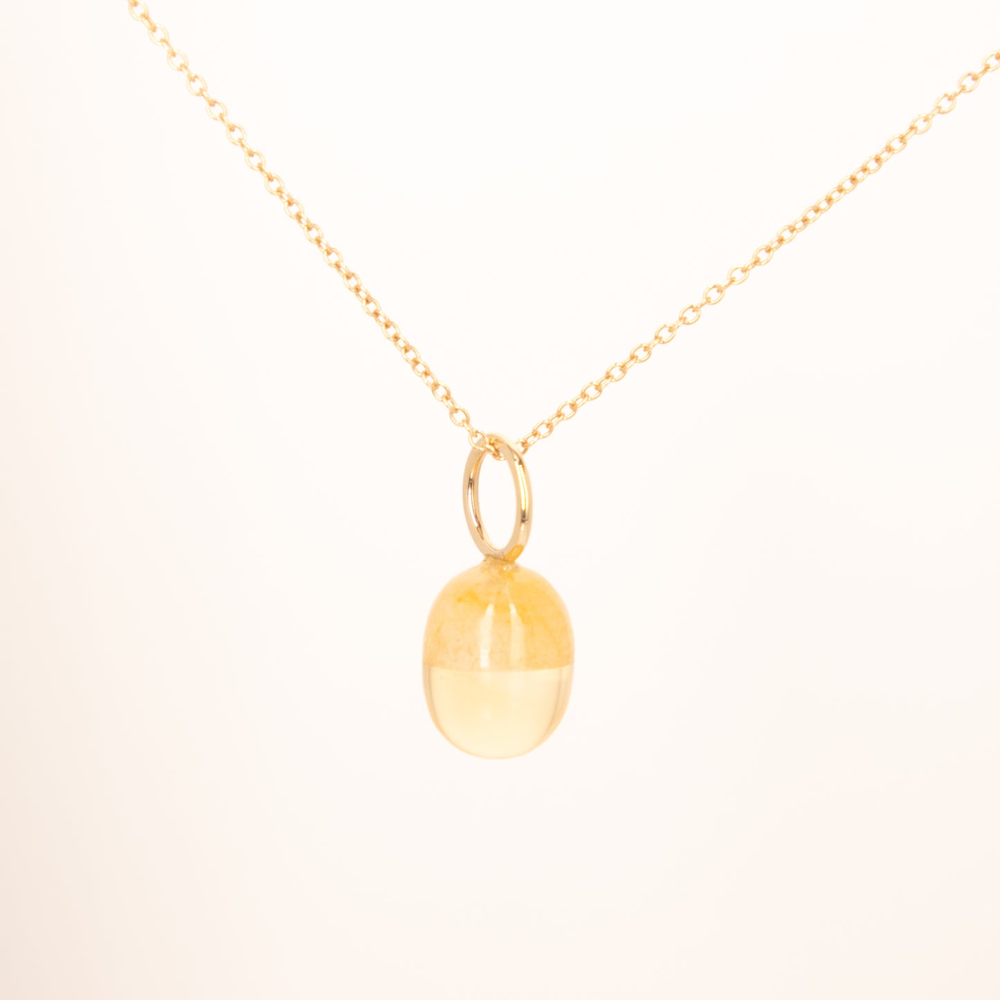Yellow Buttercup Gemstone Drop Charm