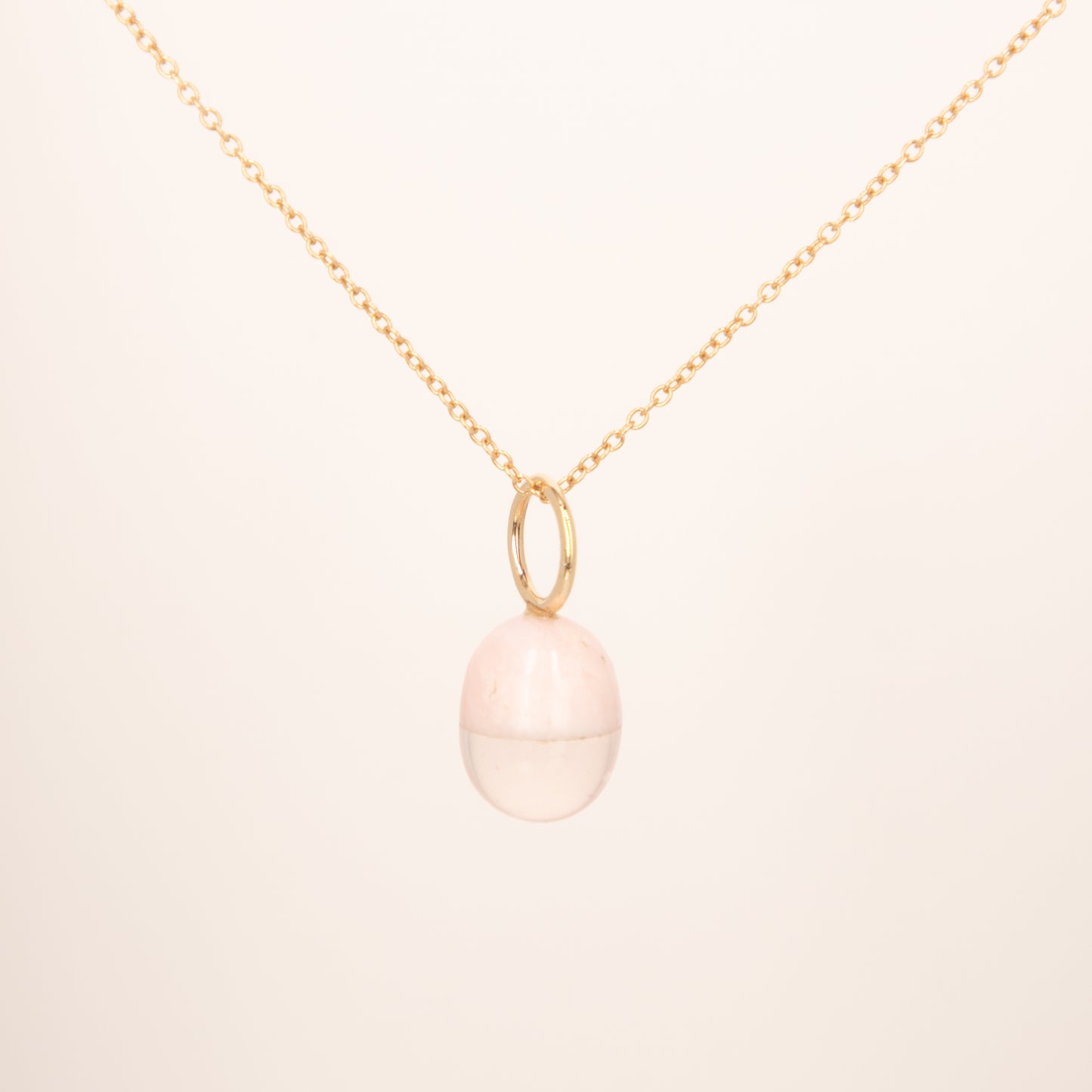 Pink Moon Gemstone Drop Charm