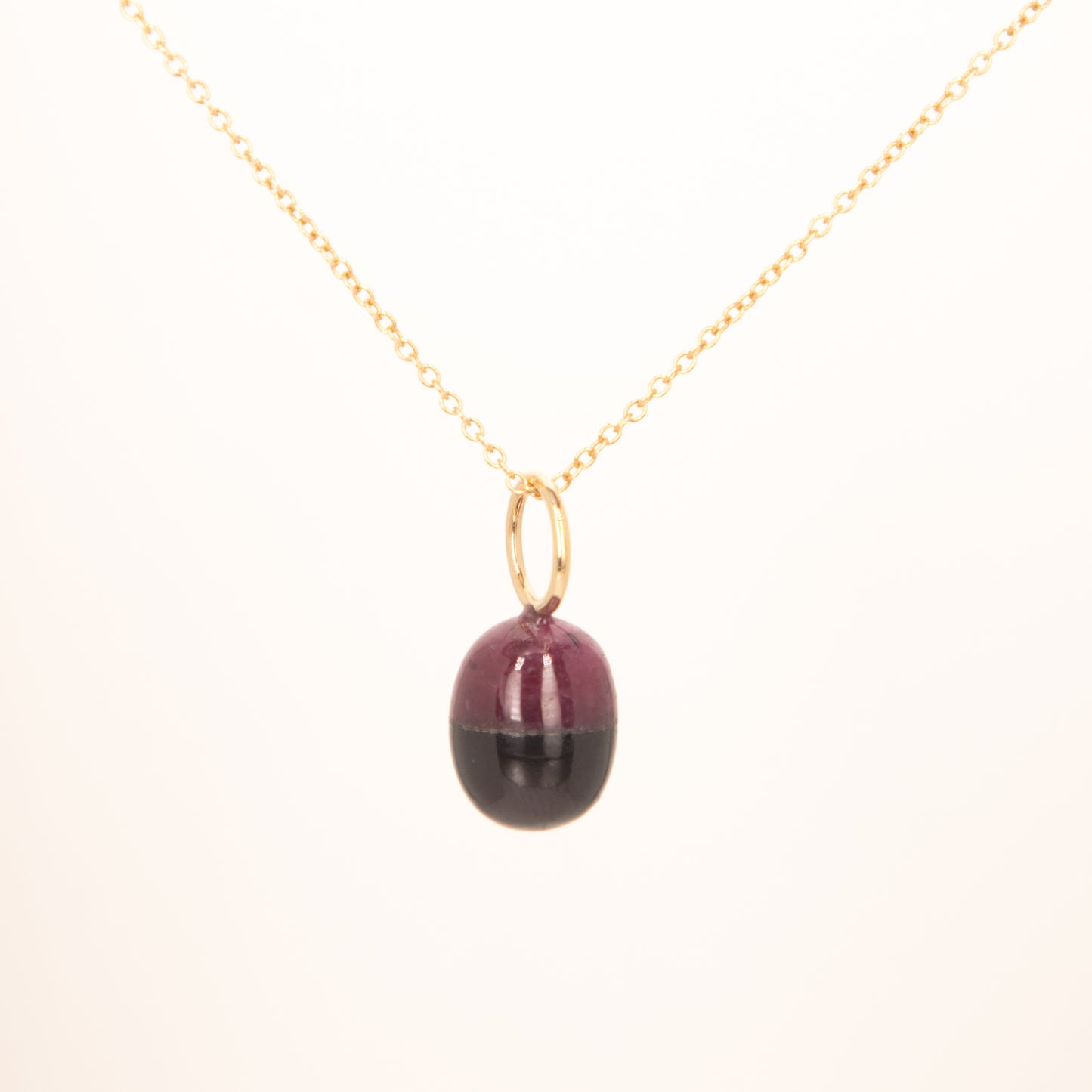 Red Poppy Gemstone Drop Charm