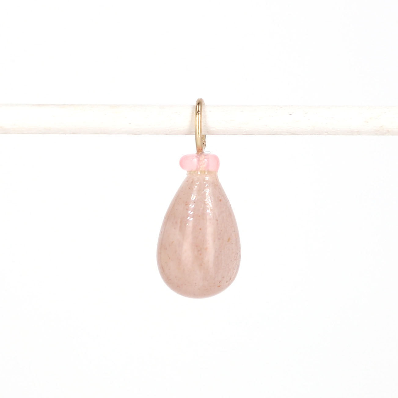 Pink Moonstone and Opal Gemstone Charm