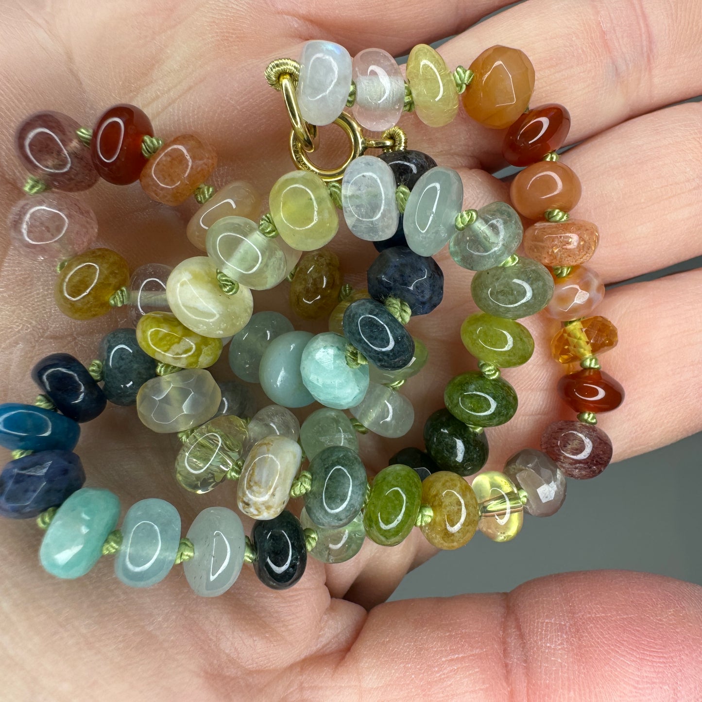17" Riverbank Gemstone Beaded Necklace