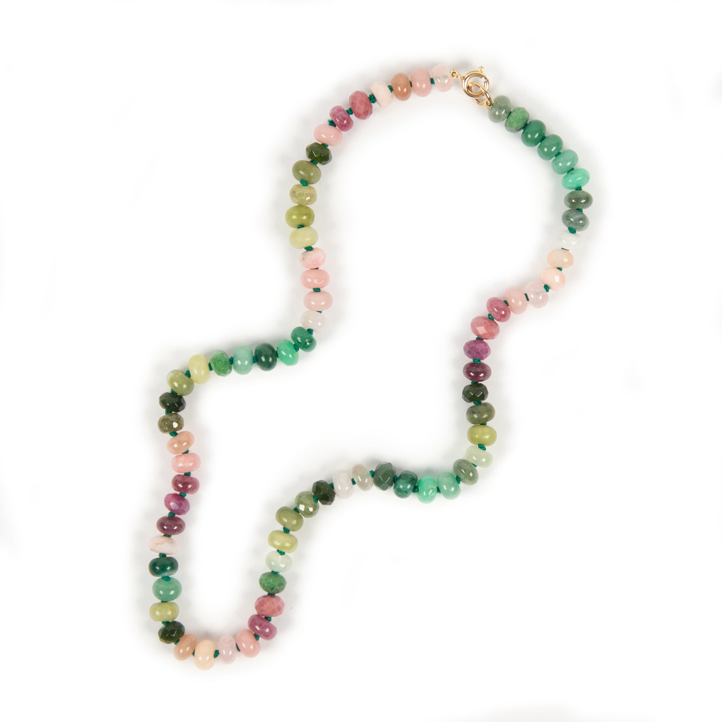 19 inch Summer Field Gemstone Beaded Necklace