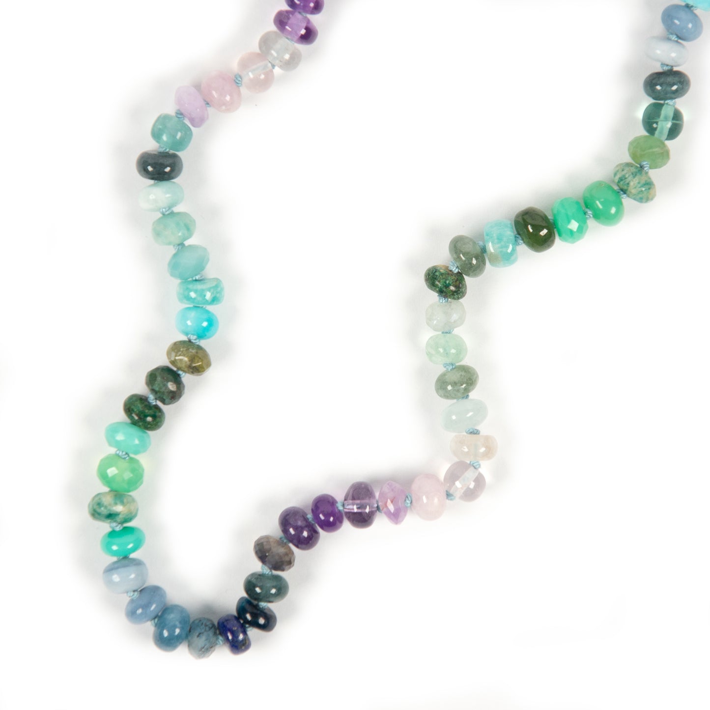 19 inch Jungle Sky Gemstone Beaded Necklace