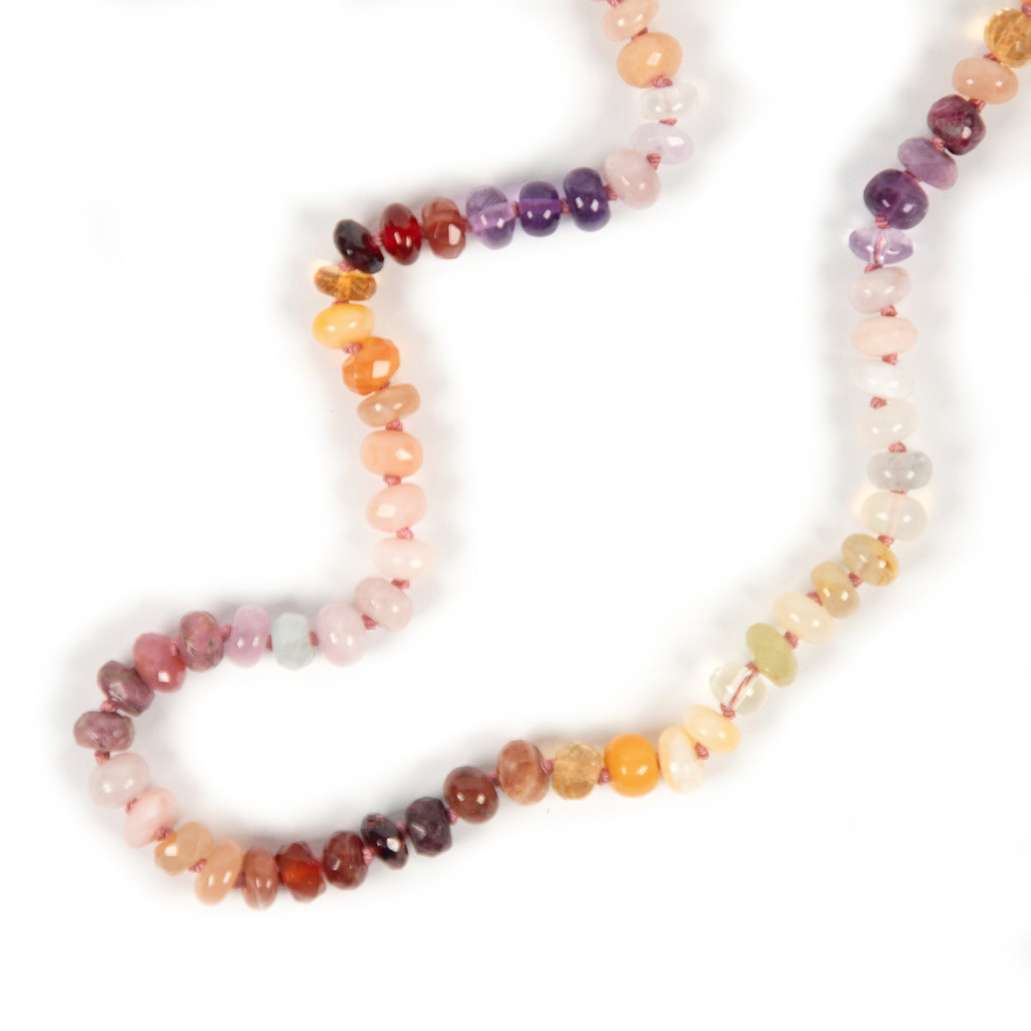 19 inch Autumn Sunset Gemstone Beaded Necklace