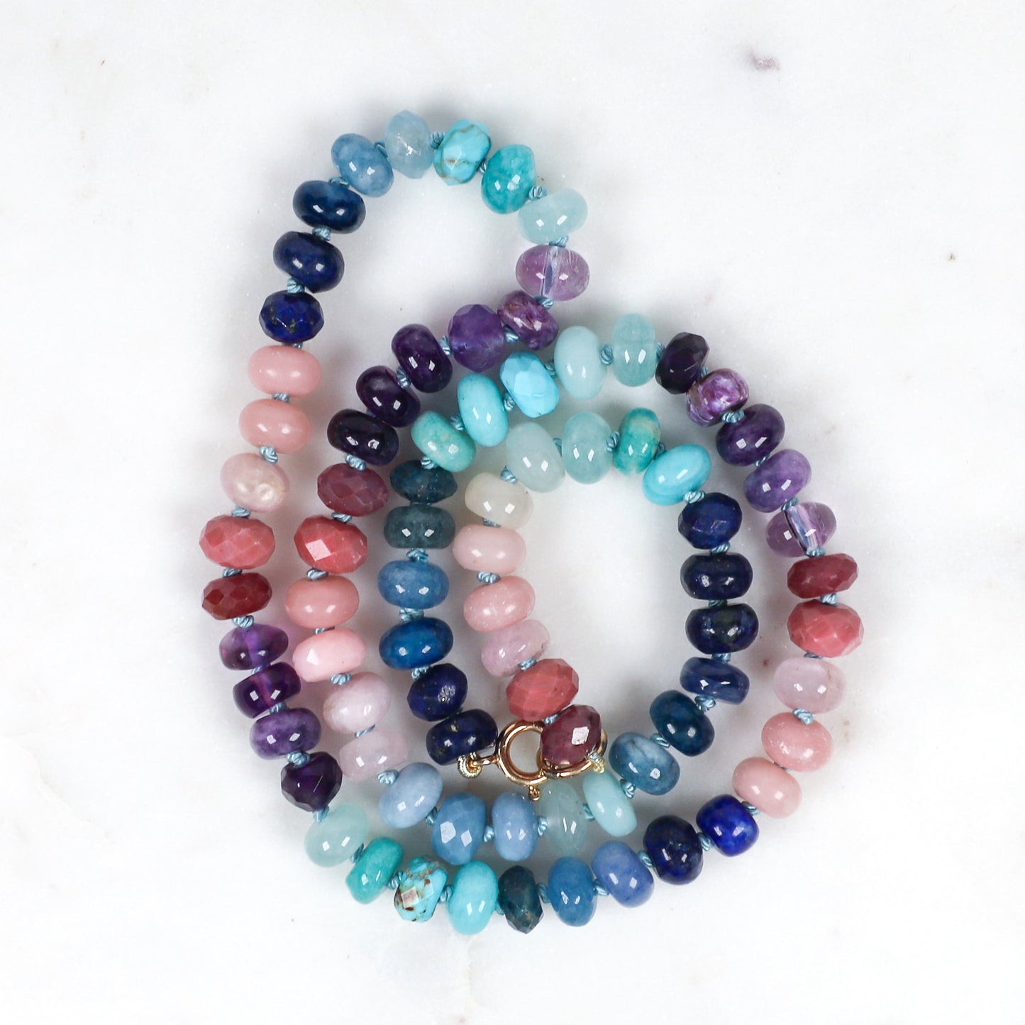 20.5" Ocean Sunset Gemstone Beaded Necklace