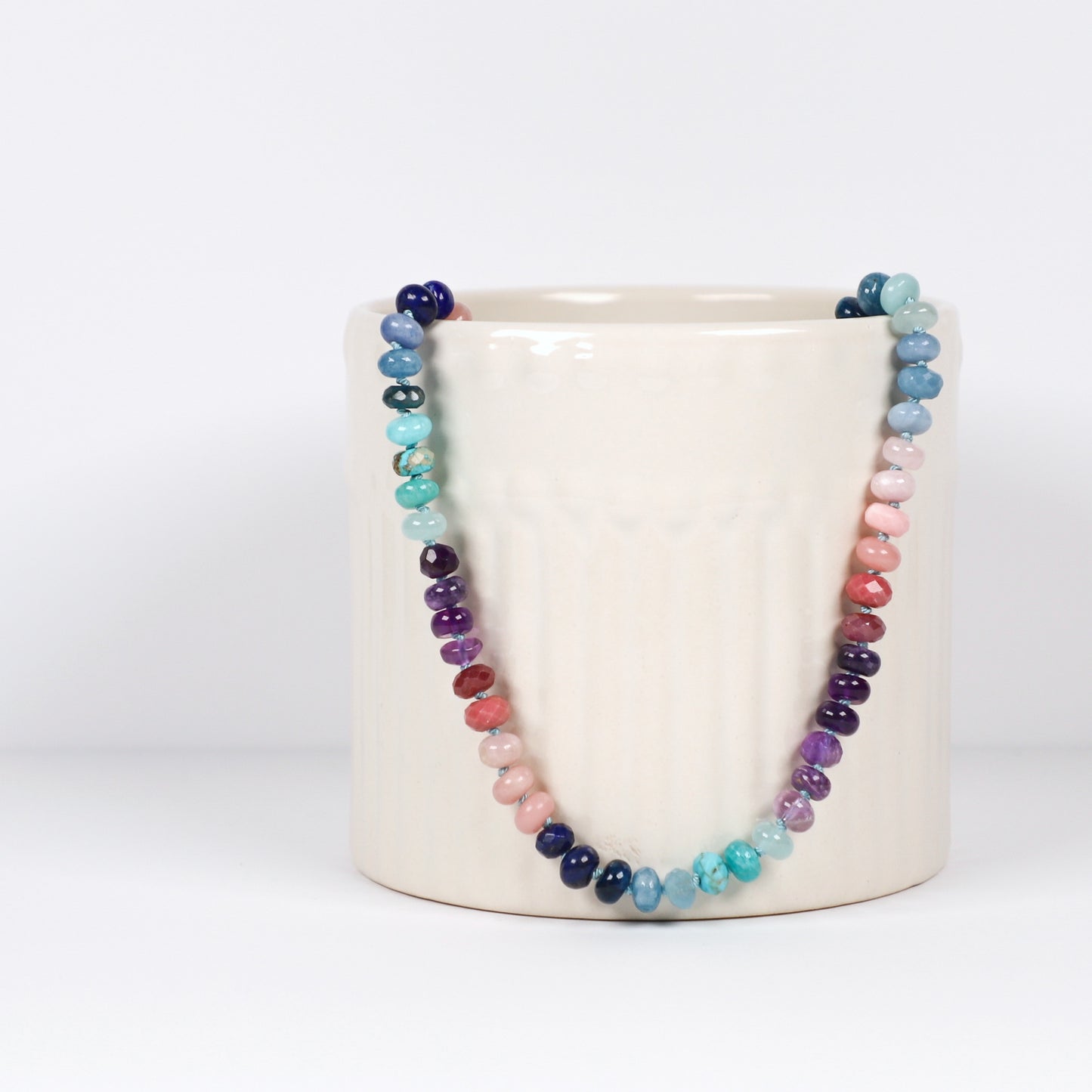 20.5" Ocean Sunset Gemstone Beaded Necklace