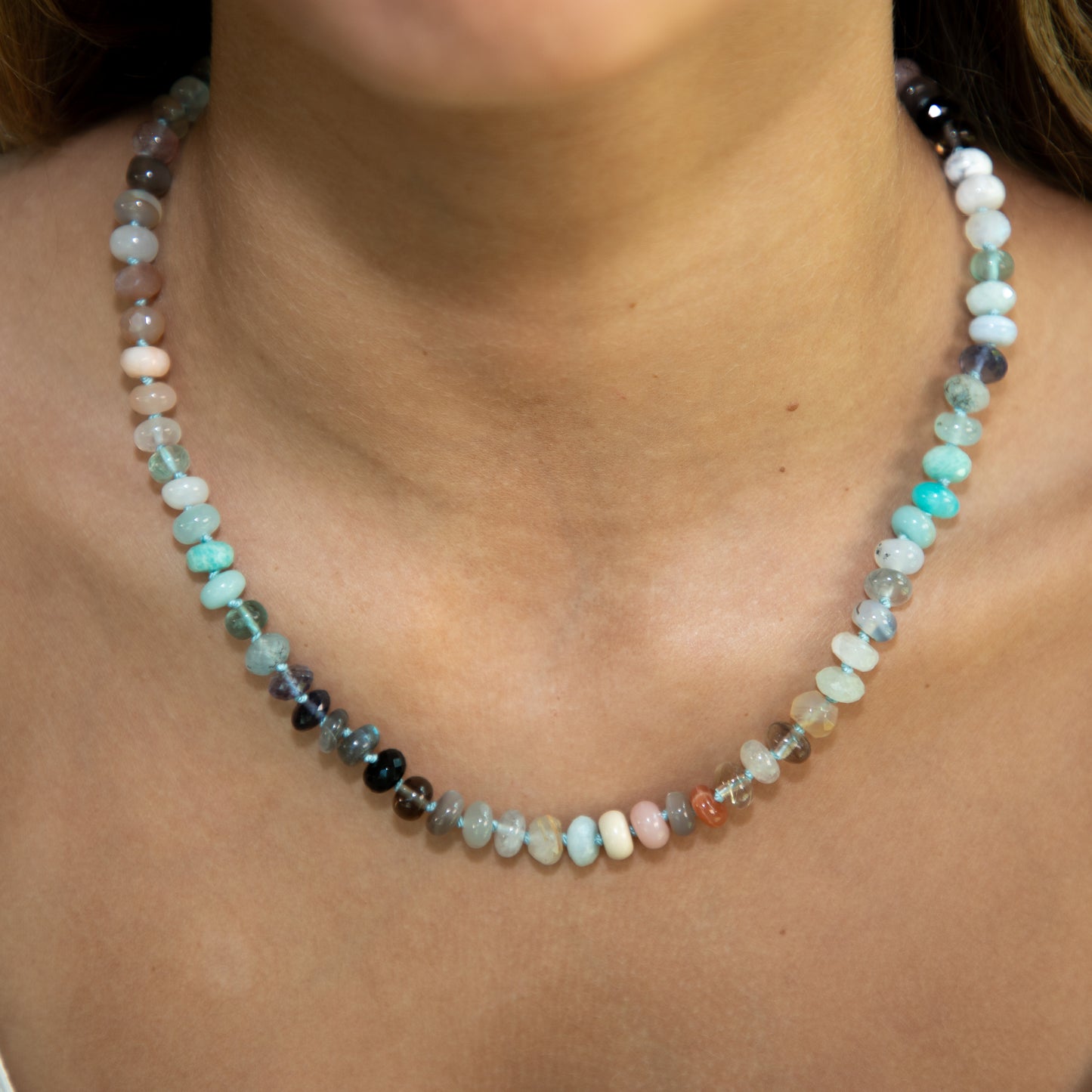 19 inch Surfside Gemstone Beaded Necklace