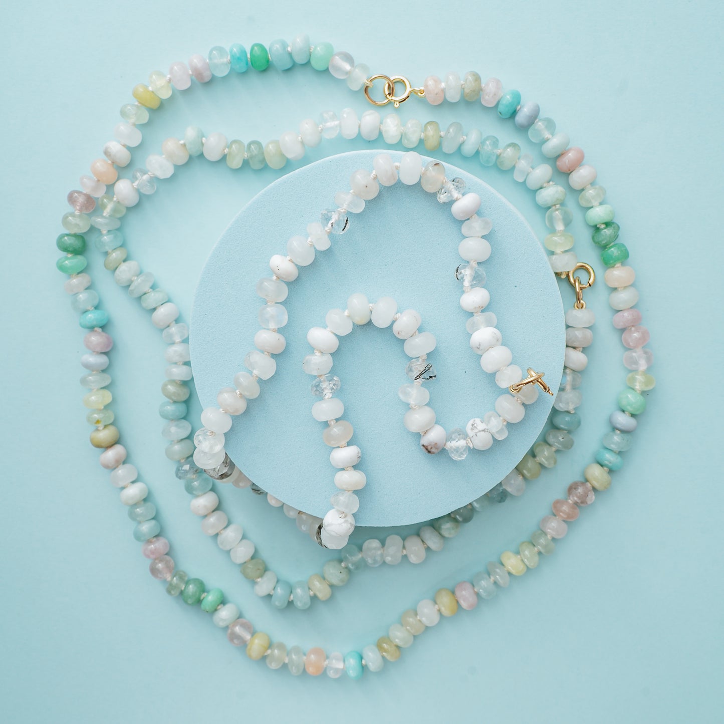 16.25" Snowbank Gemstone Beaded Necklace