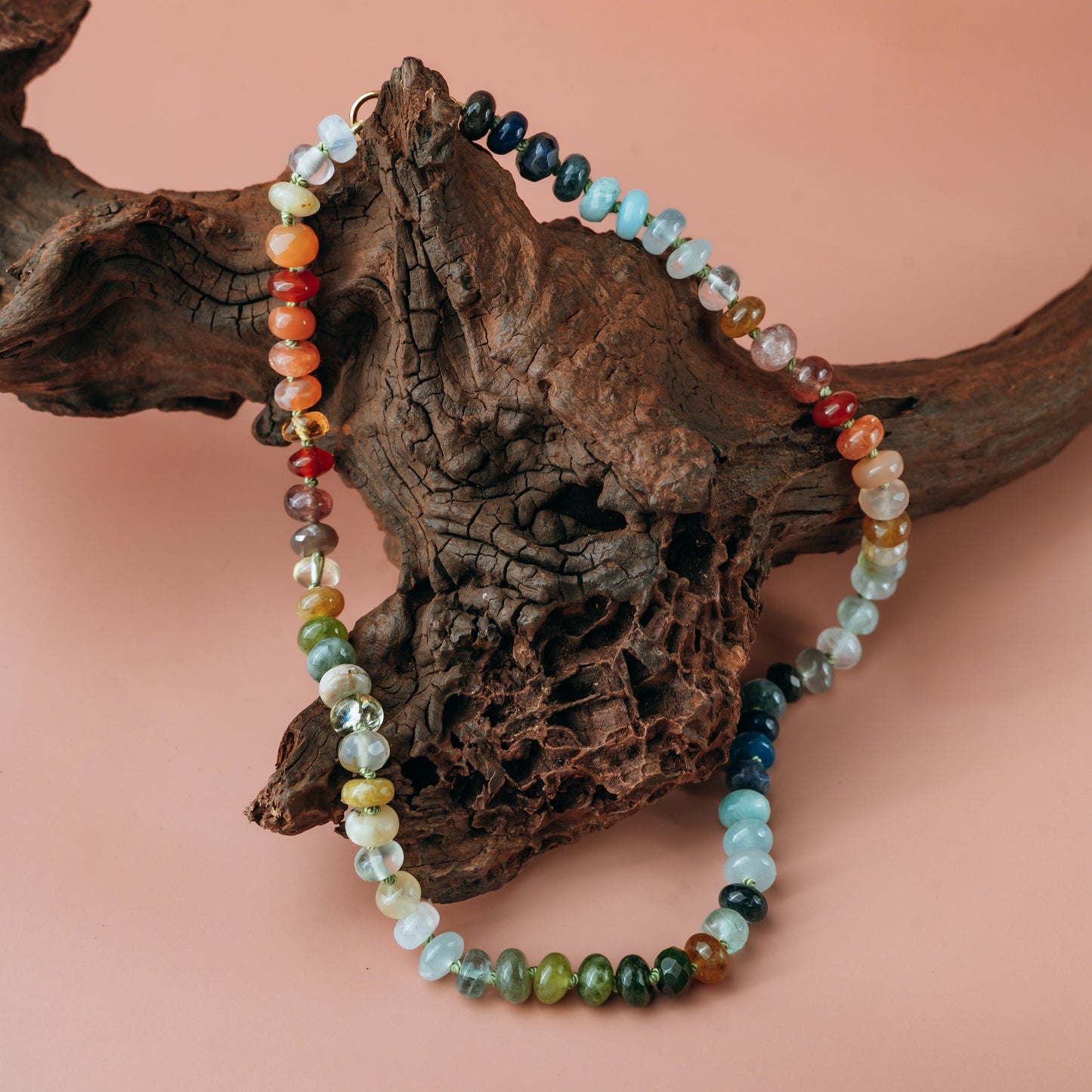 17" Riverbank Gemstone Beaded Necklace