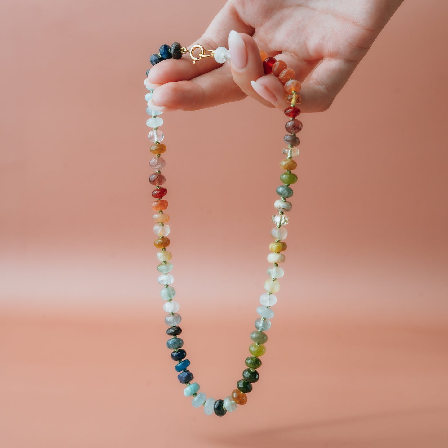 17" Riverbank Gemstone Beaded Necklace