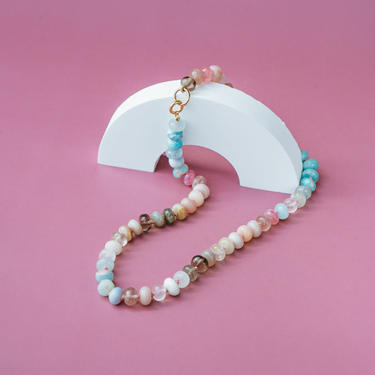 16.5" Desert Dawn Gemstone Beaded Necklace