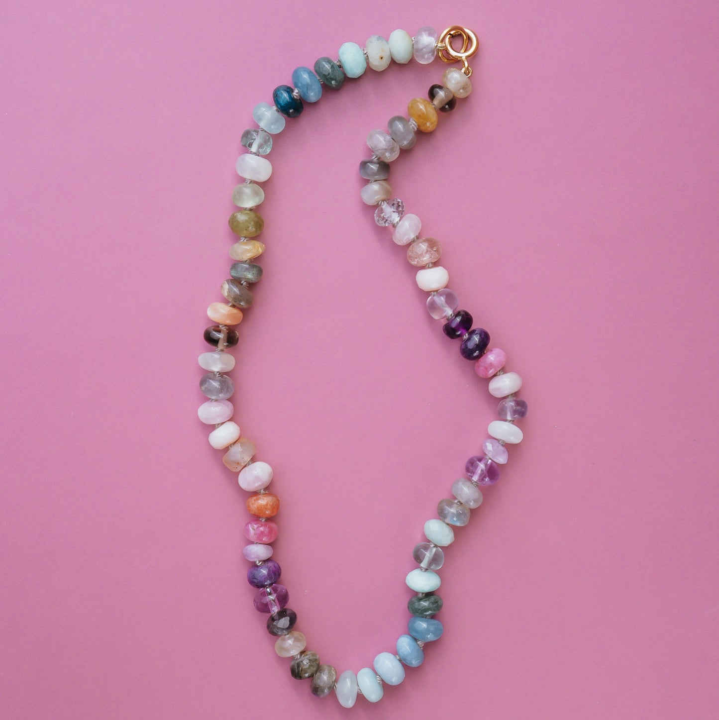 15.5" Secret Garden Gemstone Beaded Necklace