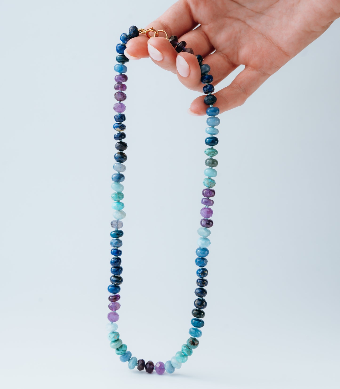 19" Indigo Sea Beaded Necklace