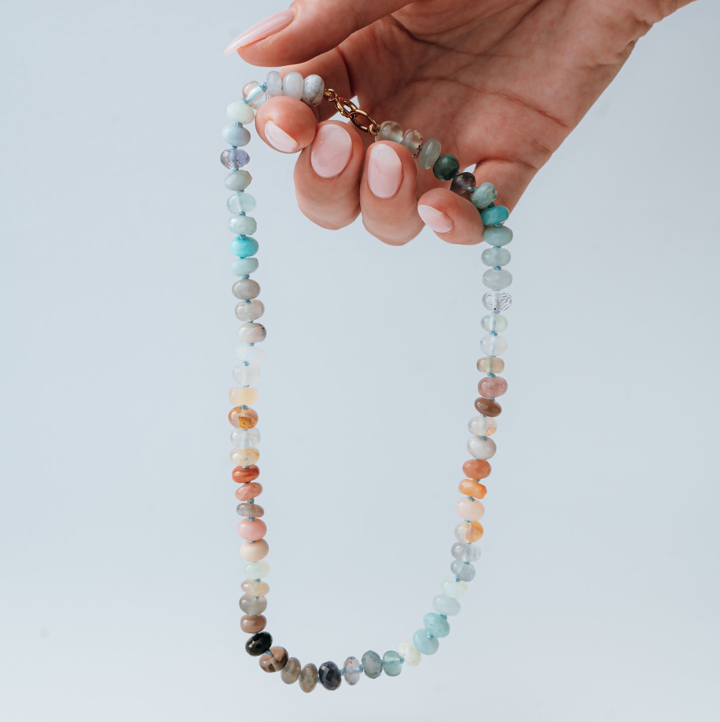 17" Surfside Gemstone Beaded Necklace