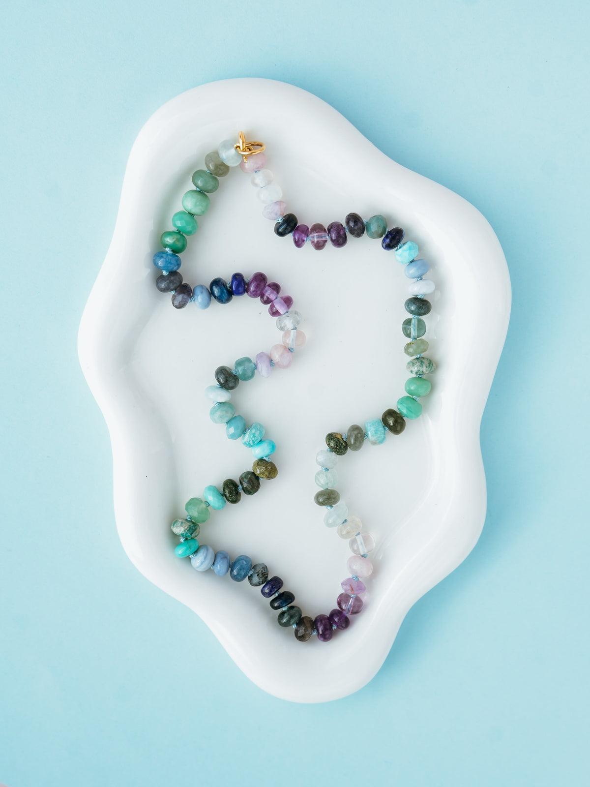 Blue and Greem Gemstone Necklaces