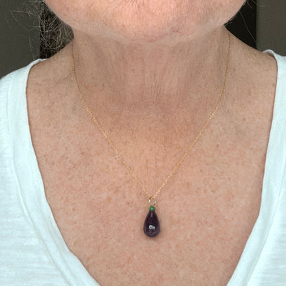 Amethyst and Opal Gemstone Charm