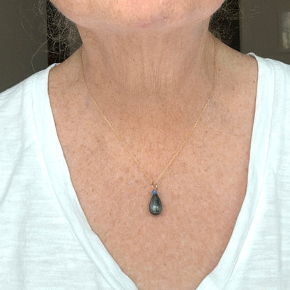 Toad Eye and Opal Gemstone Charm