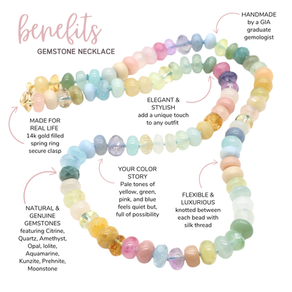 Early Dawn Gemstone Beaded Necklace