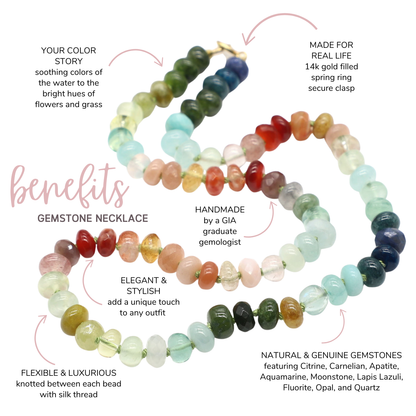Riverbank Gemstone Beaded Necklace