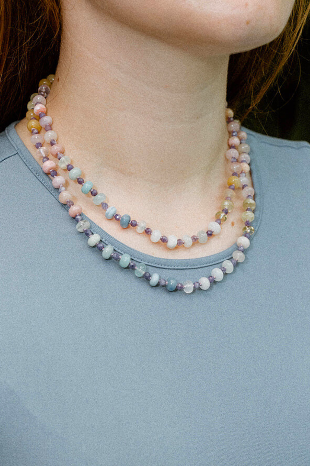 Gentle Aurora Gemstone Beaded Necklace