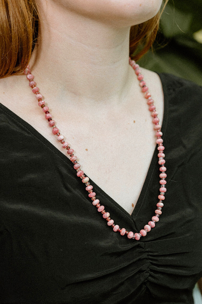 Rosewood Twilight Gemstone Beaded Necklace