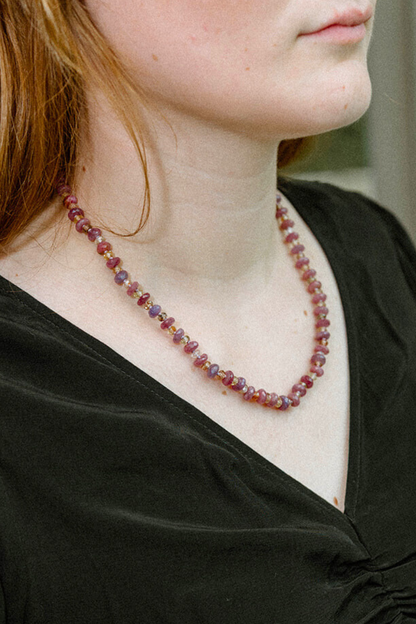 Blush Twilight Gemstone Beaded Necklace