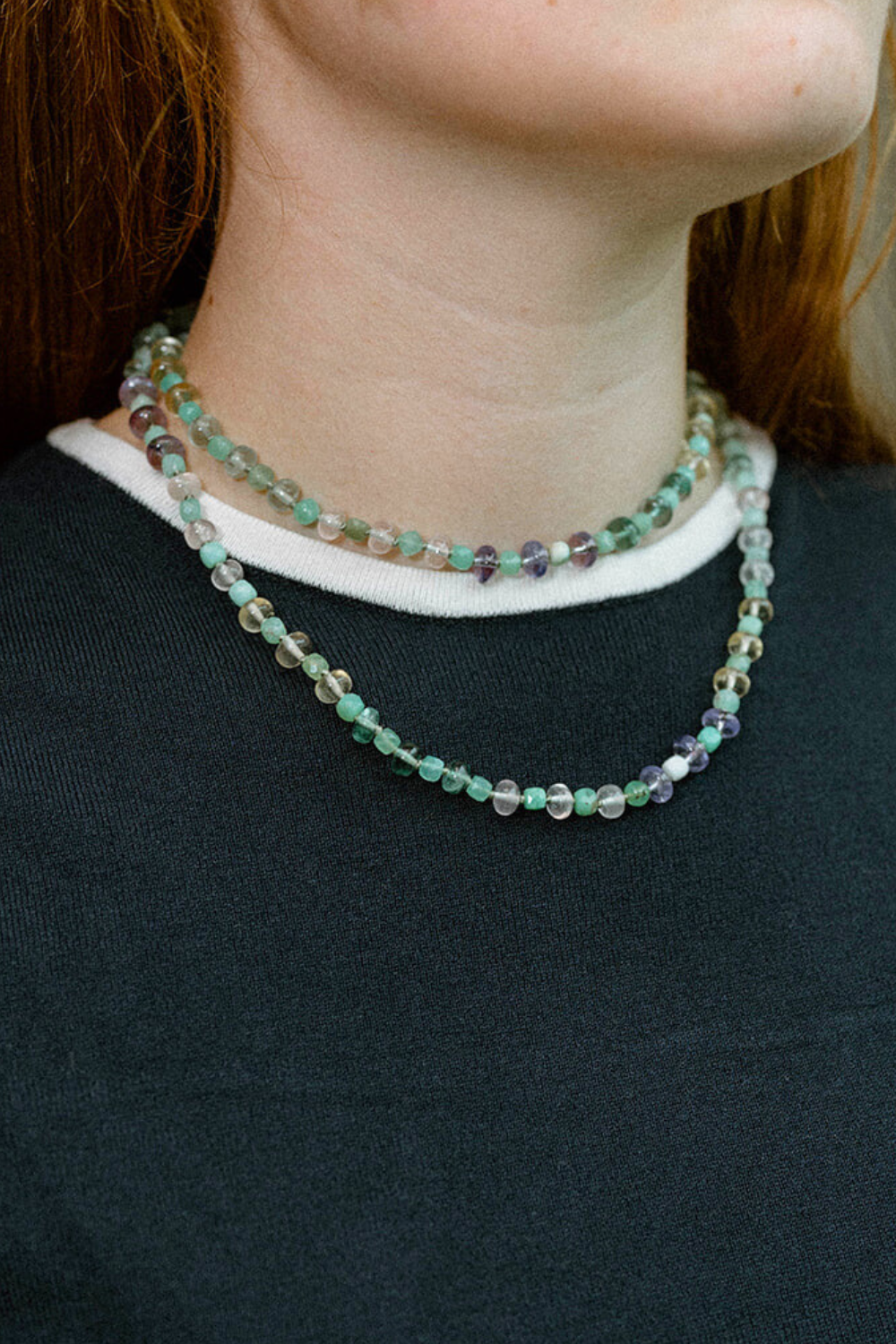 Dewy Daylight Gemstone Beaded Necklace