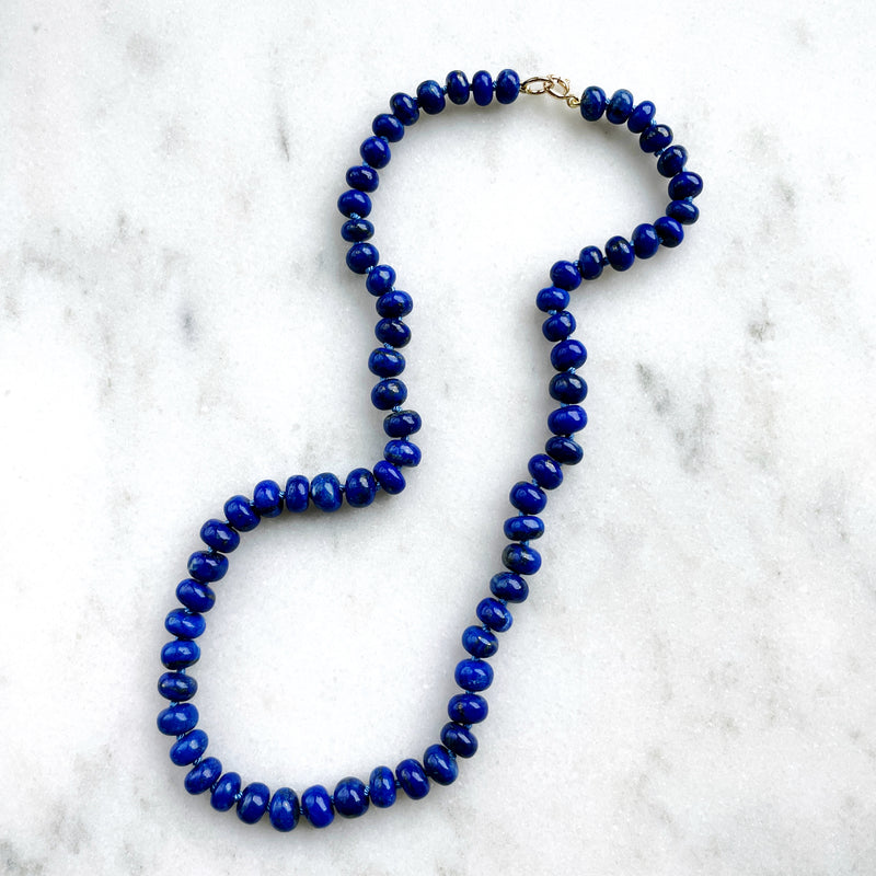 Blue Moon Gemstone Beaded Necklace