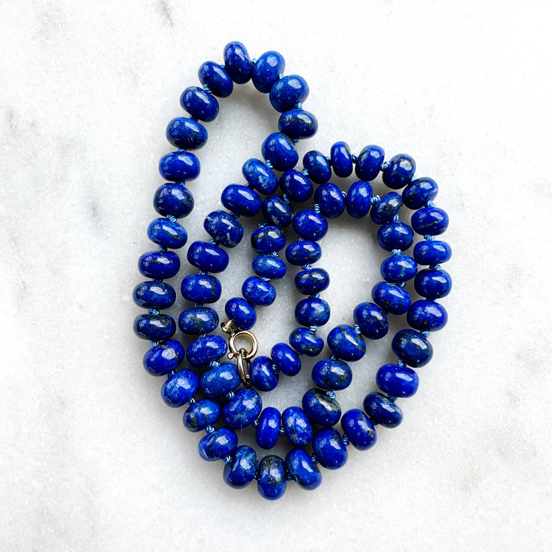 Blue Moon Gemstone Beaded Necklace