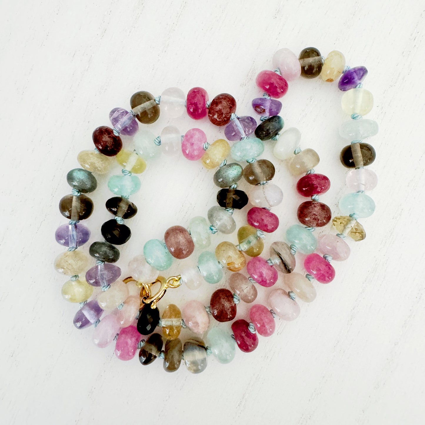 Clover Meadow Gemstone Beaded Necklace