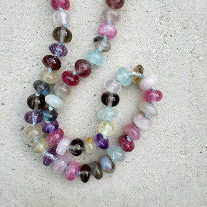 Clover Meadow Gemstone Beaded Necklace