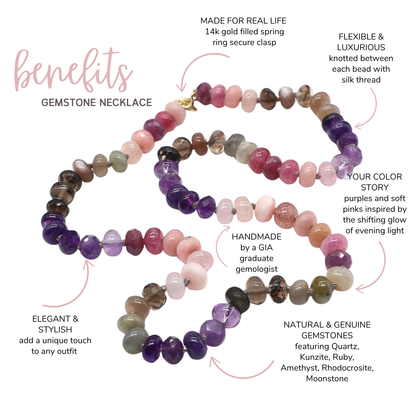 Lush Twilight Gemstone Beaded Necklace