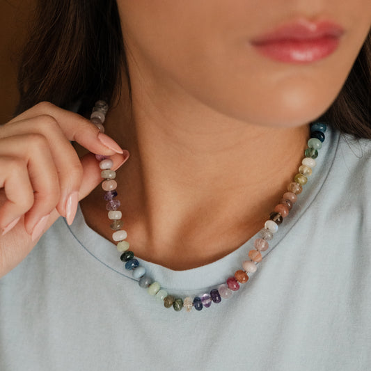 19 inch Secret Garden Gemstone Beaded Necklace